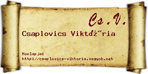 Csaplovics Viktória névjegykártya